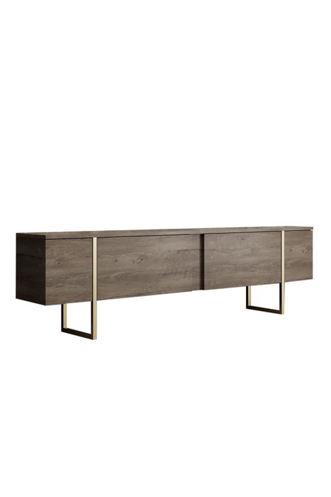Hanah Home Luxe - Conjunto de muebles de salón Nogal y Dorado Hanah Home Luxe - Conjunto de muebles de salón Nogal y Dorado